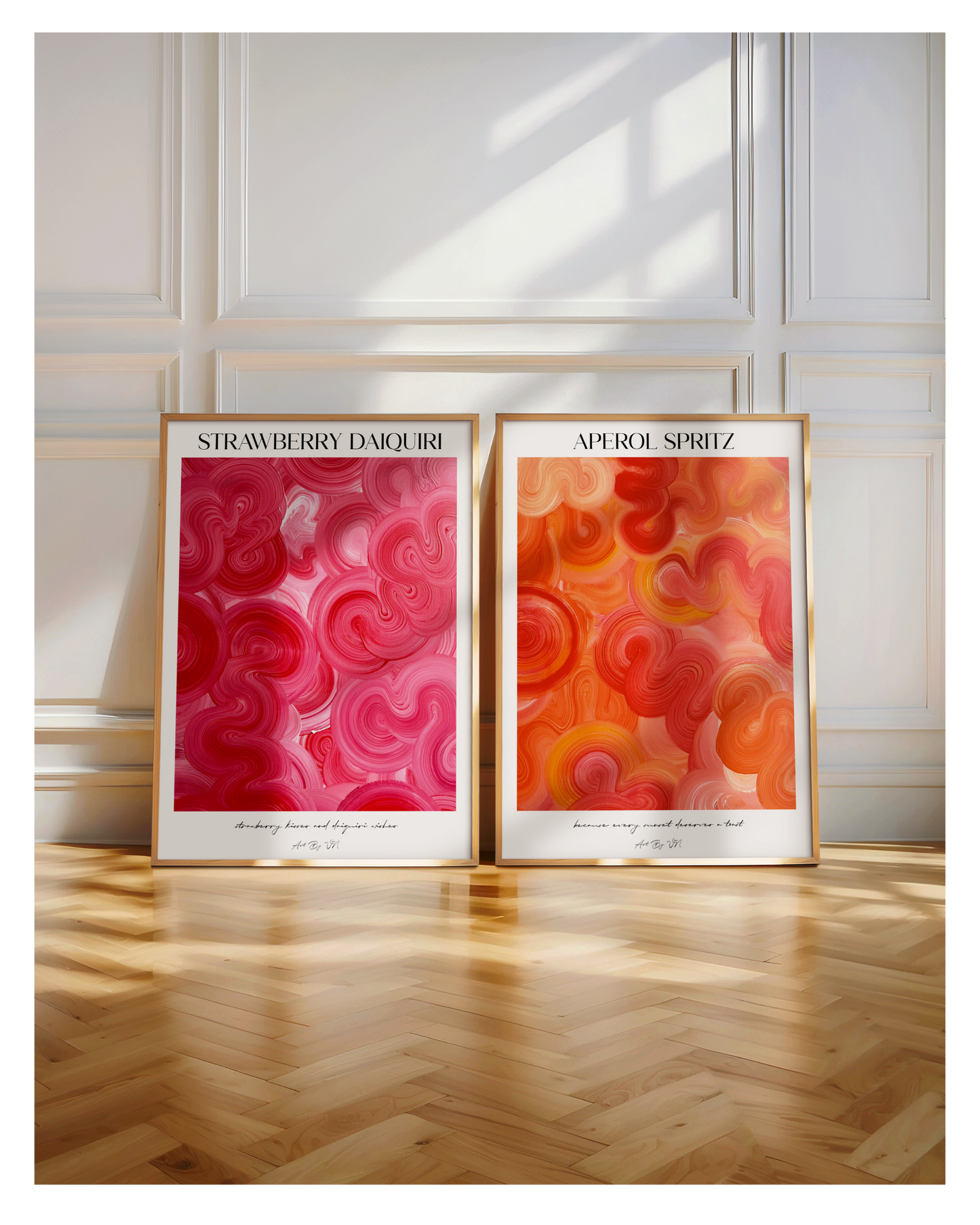 Poster Set- Strawberry Daiquiri & Aperol Spritz