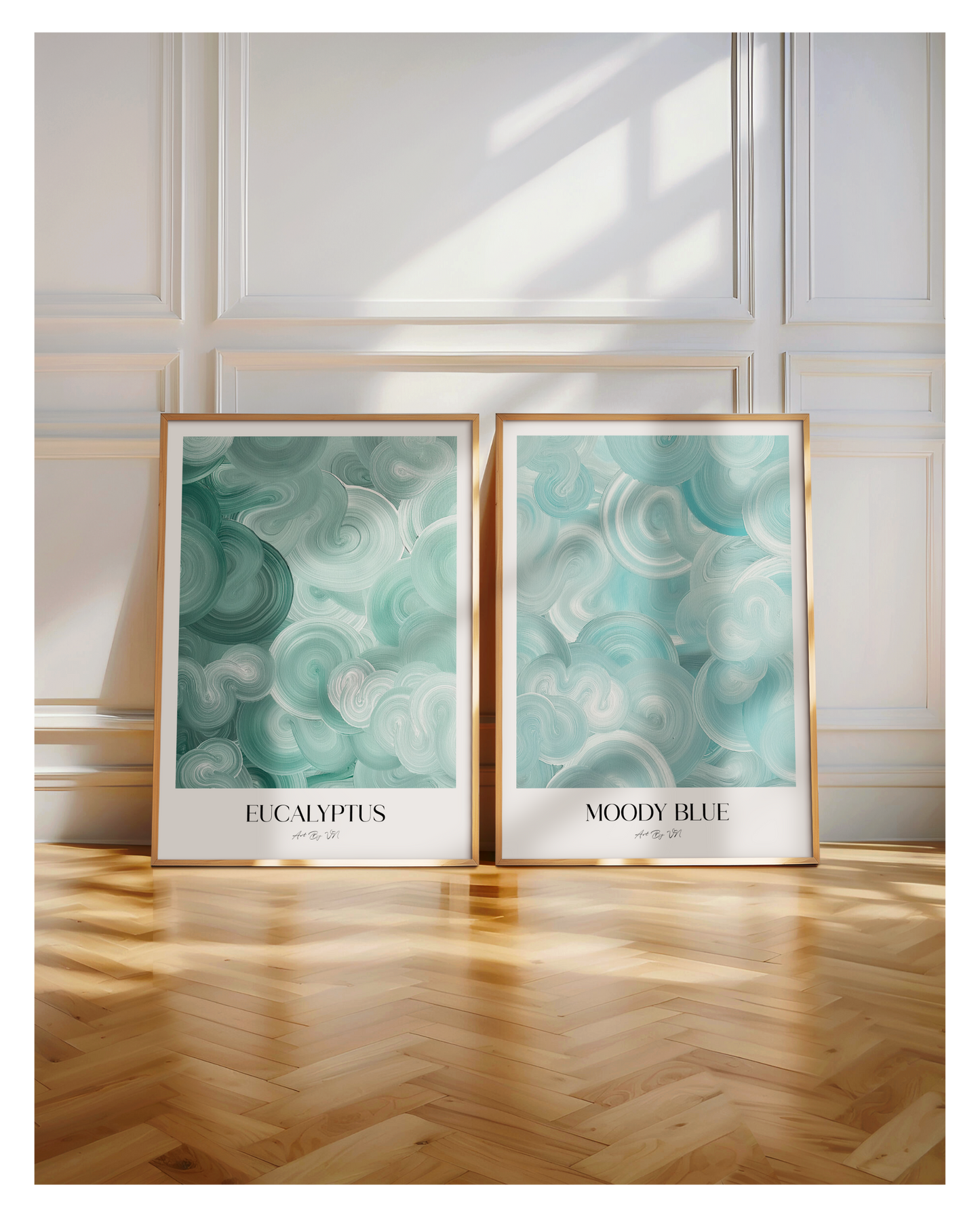 Poster Set- Eucalyptus & Moody Blue