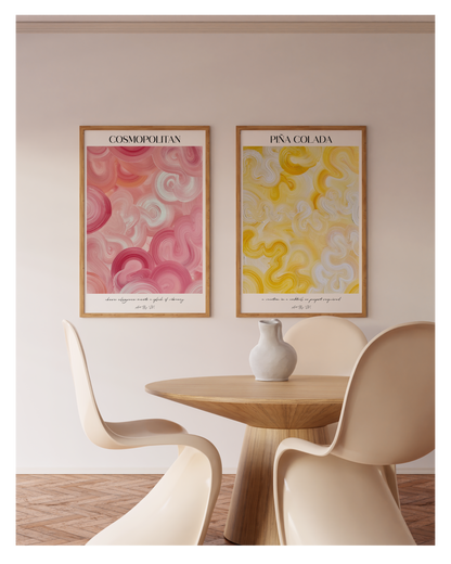 Poster Set- Cosmopolitan & Piña Colada