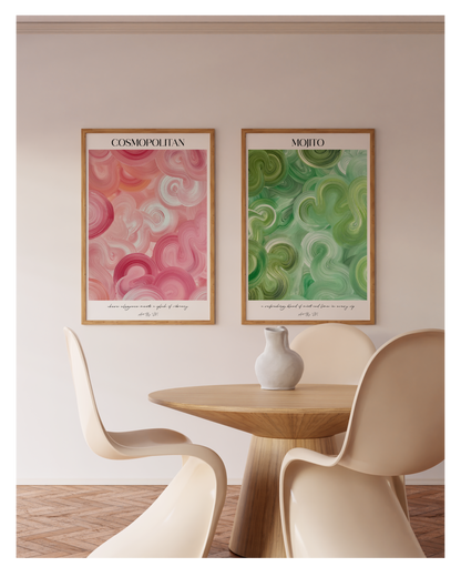 Poster Set- Cosmopolitan & Mojito