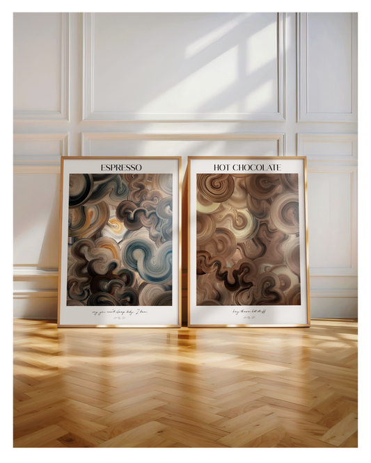 Poster Set- Espresso & Hot Chocolate