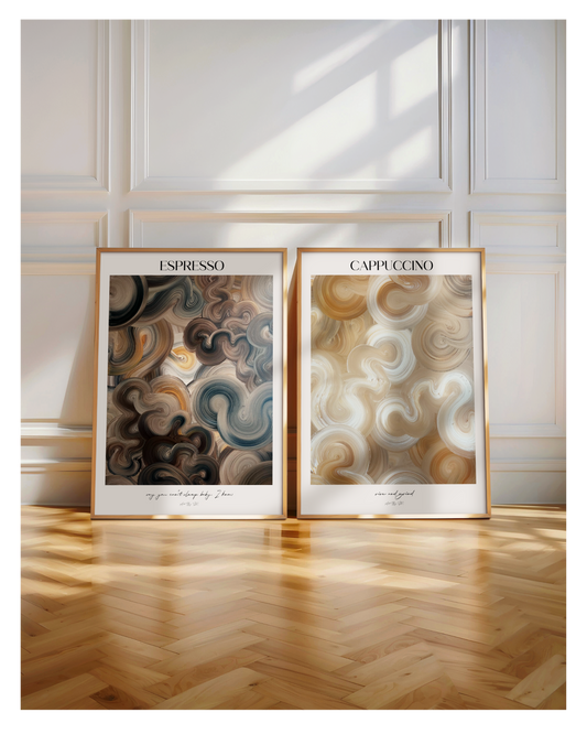 Poster Set- Espresso & Cappuccino