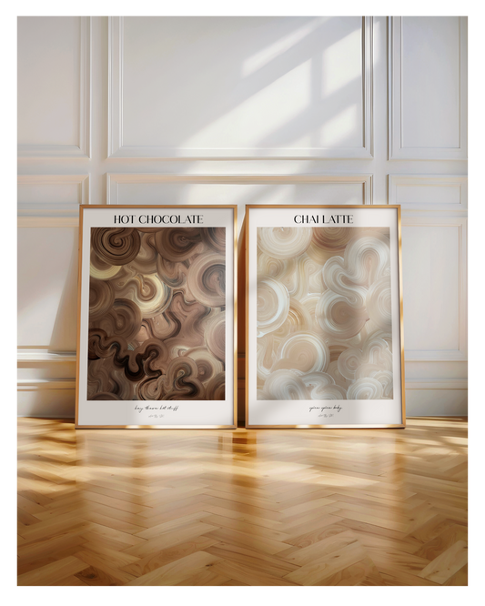 Poster Set- Hot Chocolate & Chai Latte