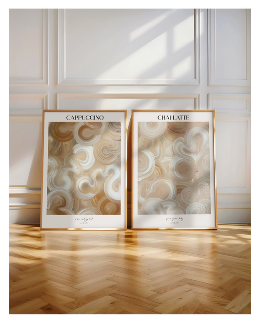 Poster Set- Cappuccino & Chai Latte