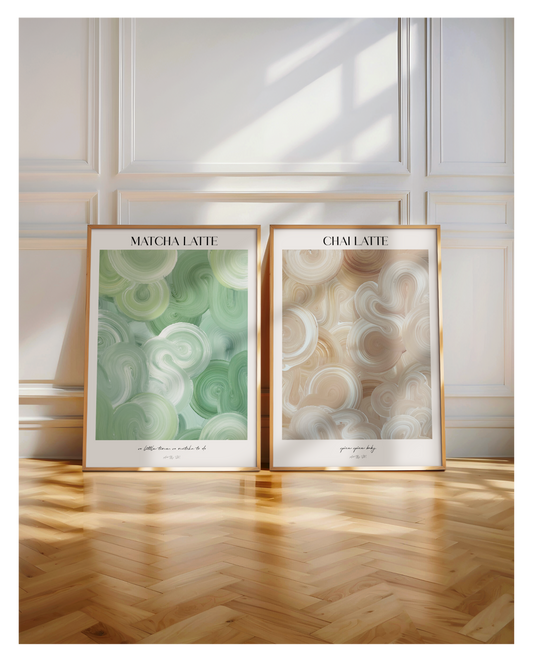 Poster Set- Matcha Latte & Chai Latte